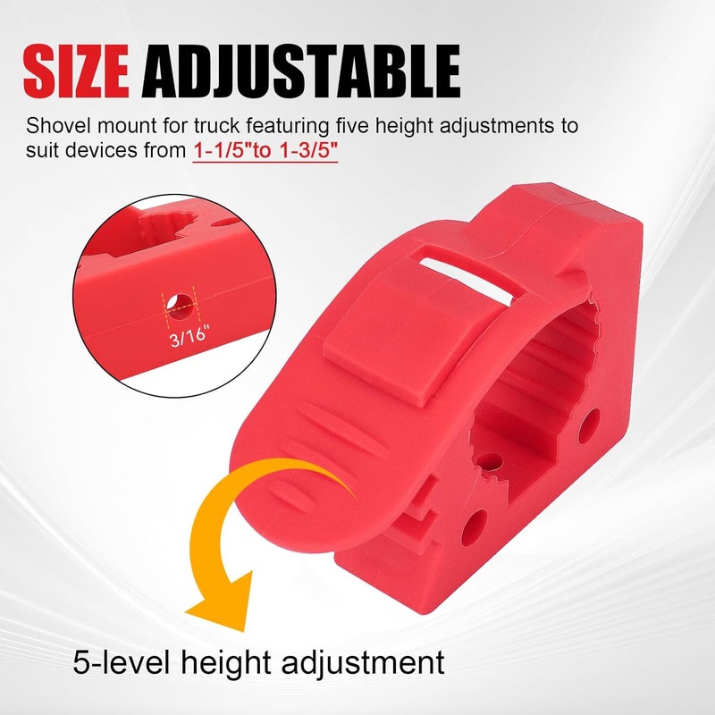 GLOBLED Heavy-Duty Quick Fist Rubber clamps Mount Fit 1-1/5''-1-3/5'' For Diameter Tools And Equipment,13LB Capacity,Compatible With Truck,ATV,UTV.Boat,Off-road,4x4,Vans-5pcs - Image 5